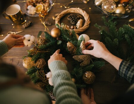 Adventskranz-Workshop im Blumengeschäft Kuster, Stans