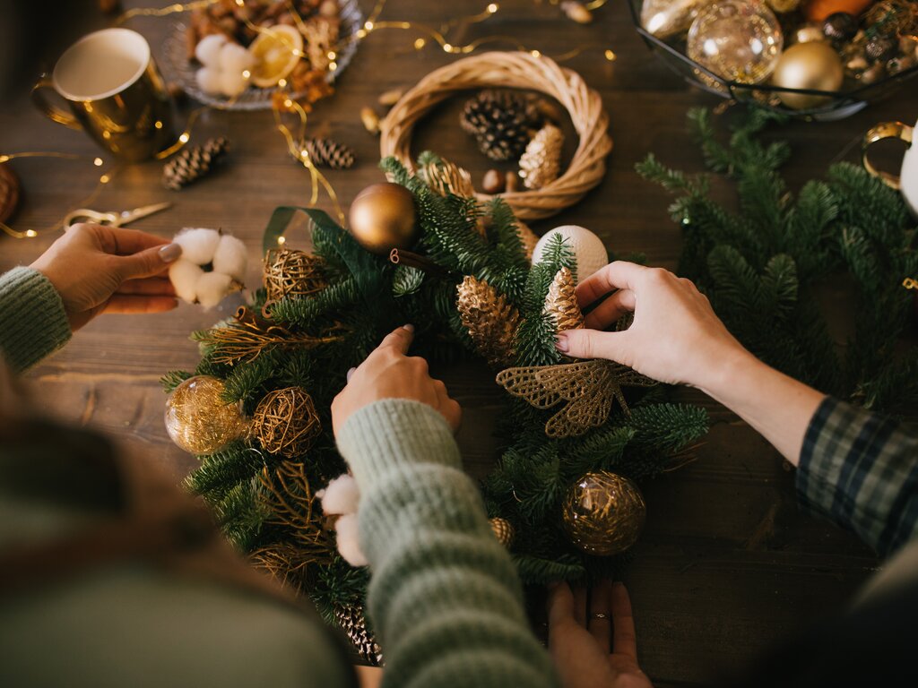 Adventskranz-Workshop im Blumengeschäft Kuster, Stans